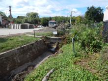 A Malom utca árok a kivitelezés közben